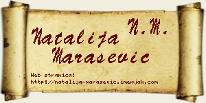 Natalija Marašević vizit kartica